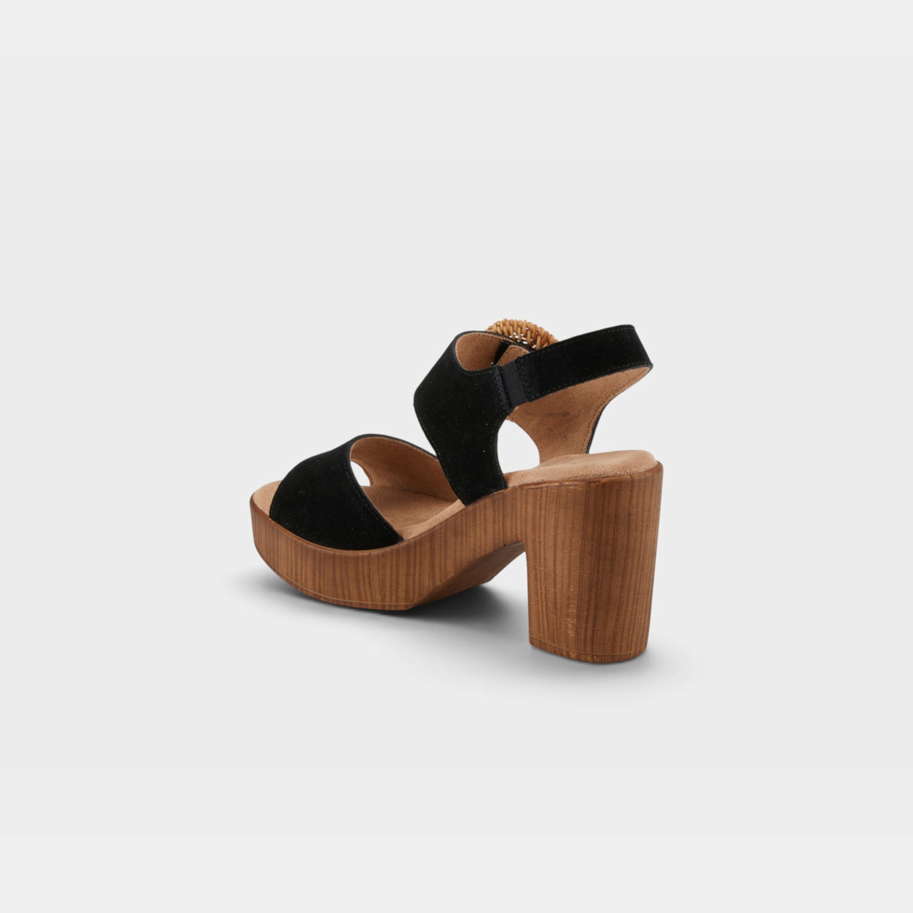 Spring Step Gamona Black Suede Sandal
