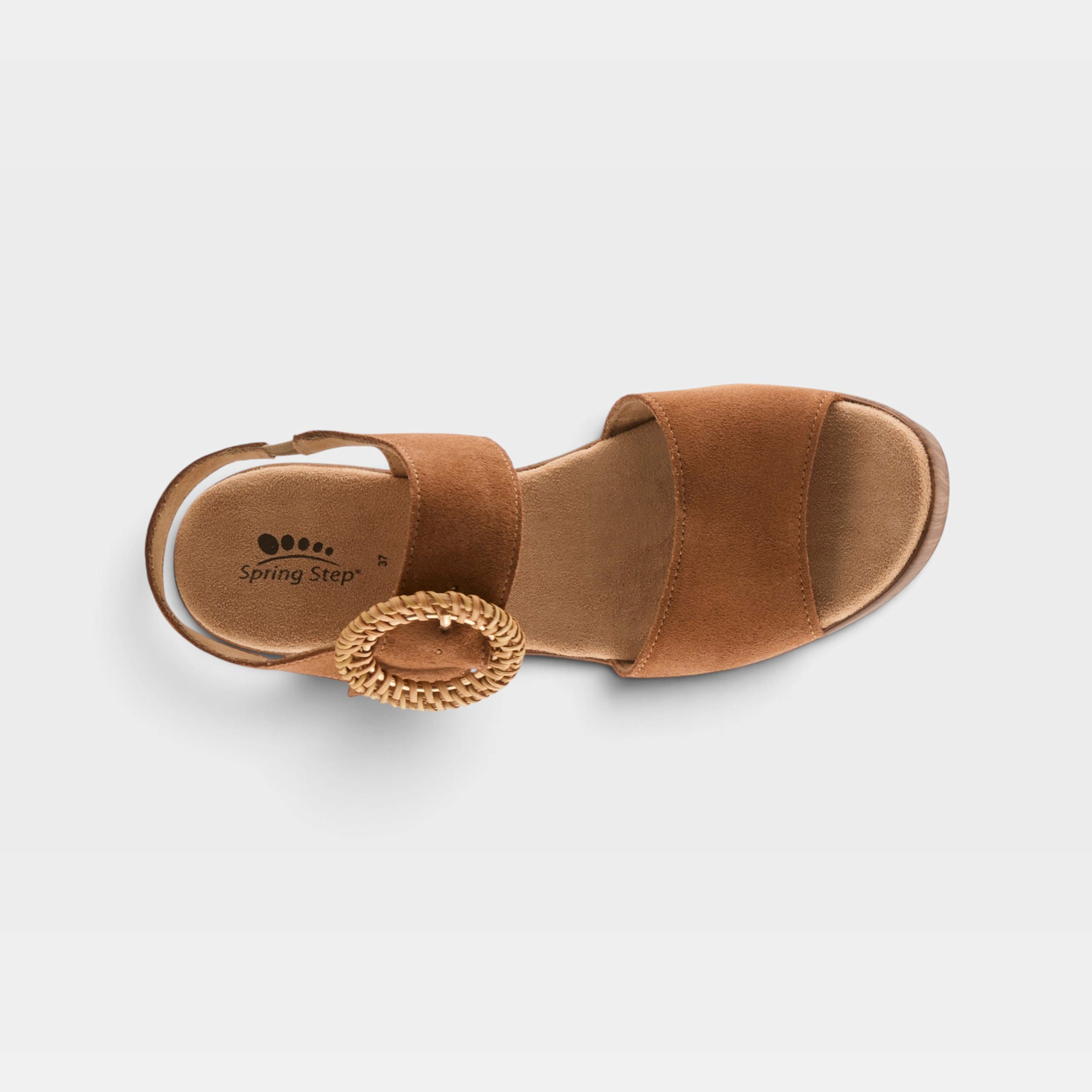 Spring Step Gamona Tan Suede Sandal