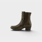 Spring Step Garibaldi Olive Green Bootie