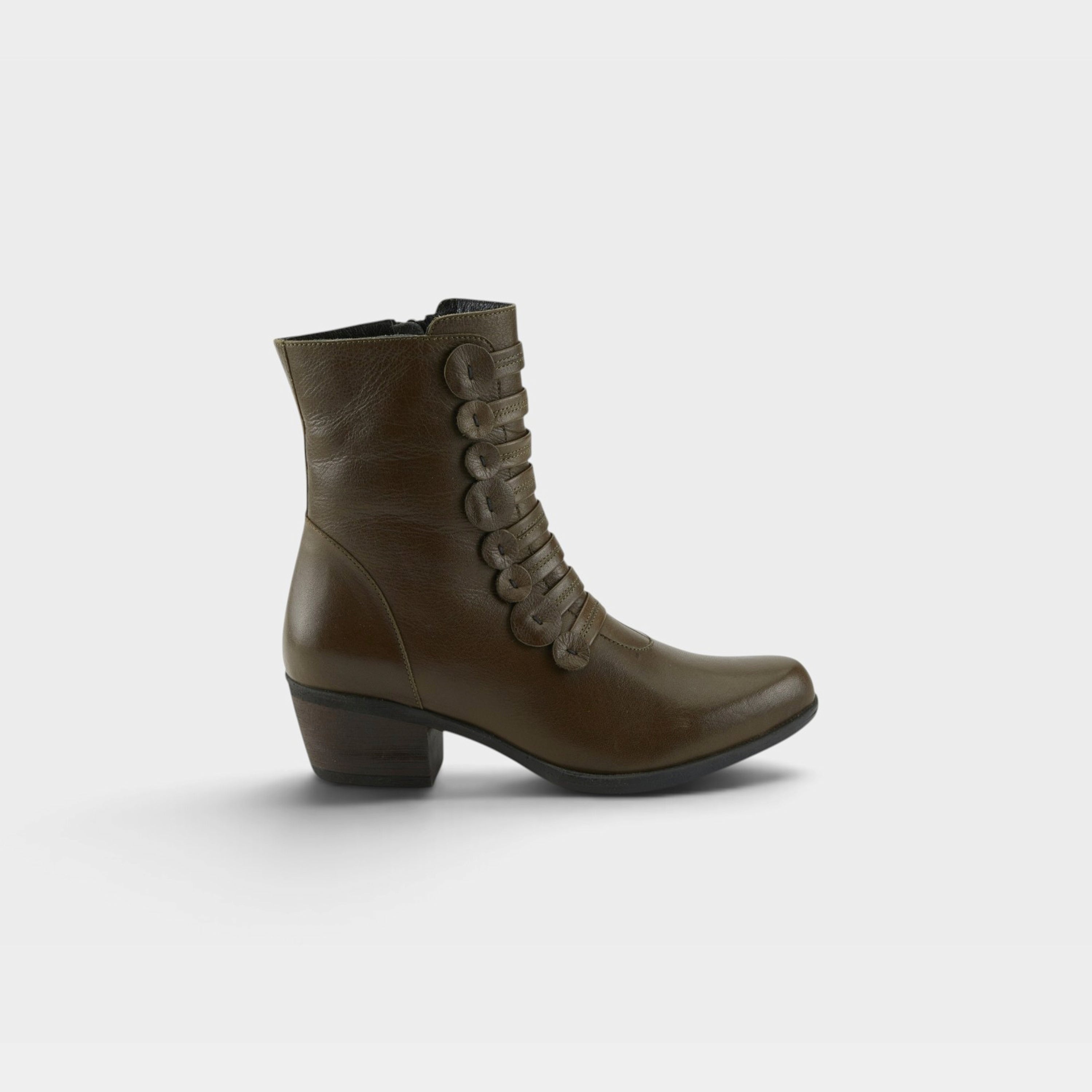 Spring Step Garibaldi Olive Green Bootie