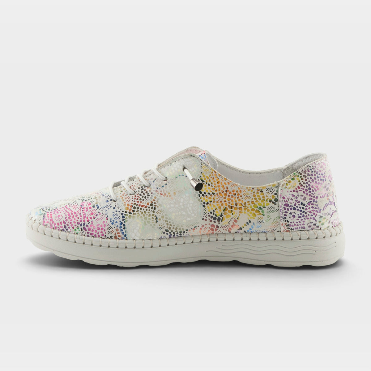 Spring Step Garner White Multi Sneaker