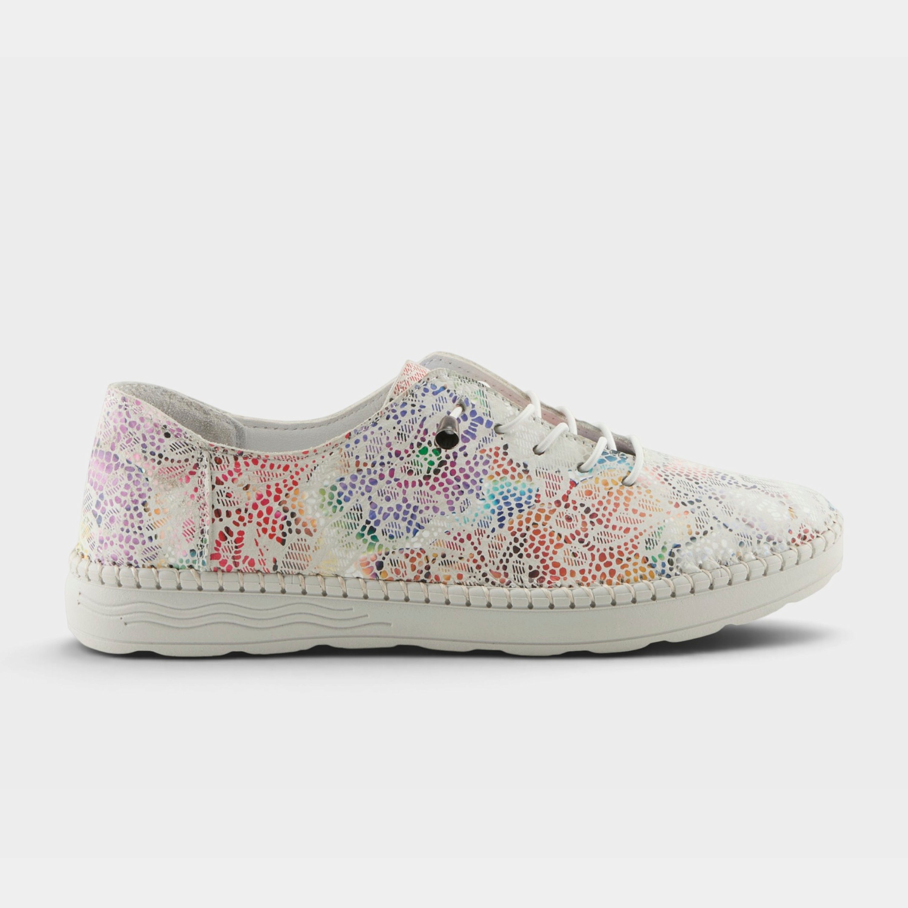 Spring Step Garner White Multi Sneaker