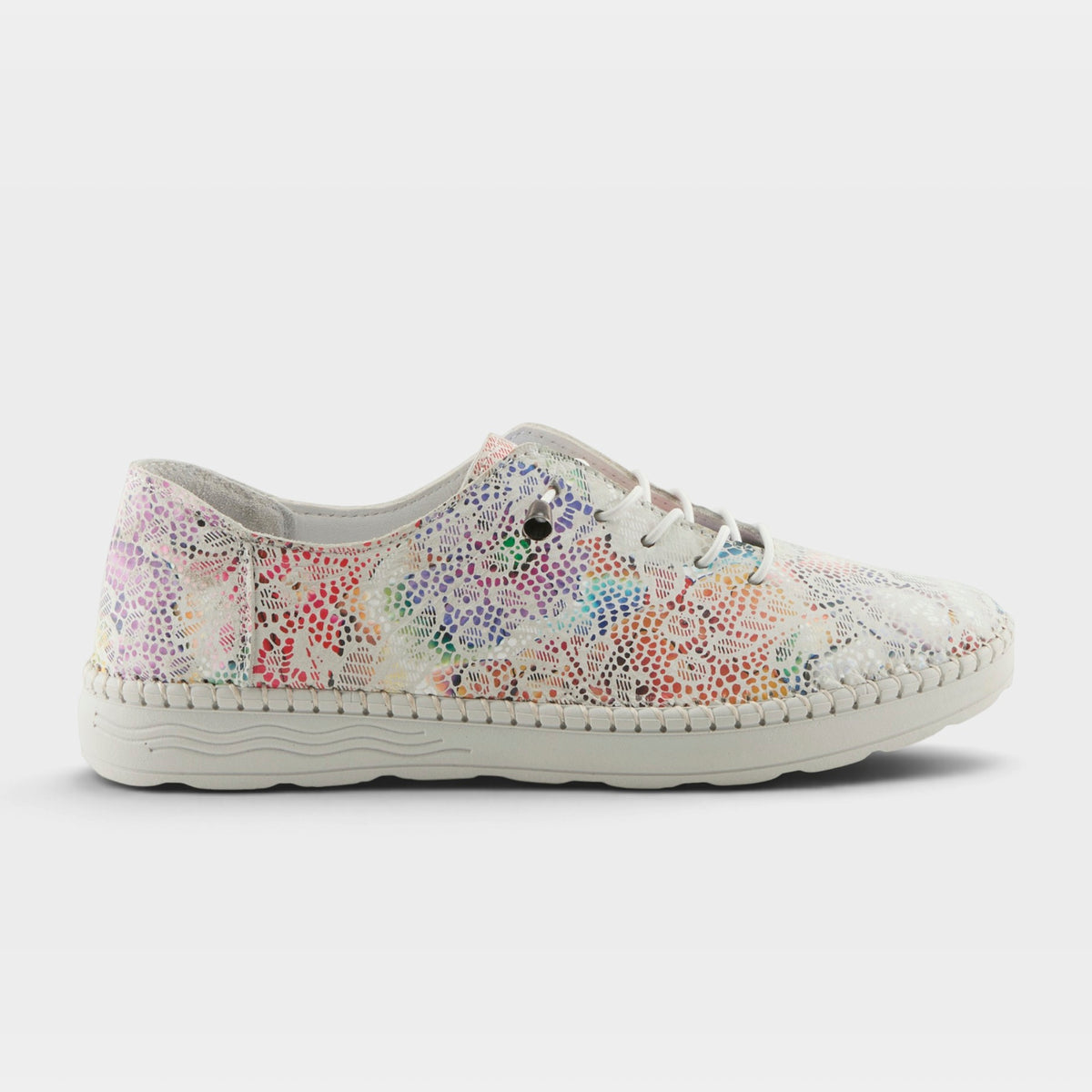Spring Step Garner White Multi Sneaker