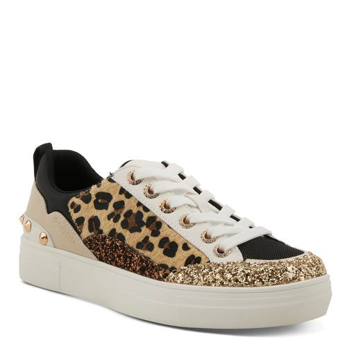 Sparkle Style: Glitter Leopard Sneakers – Spring Step Shoes