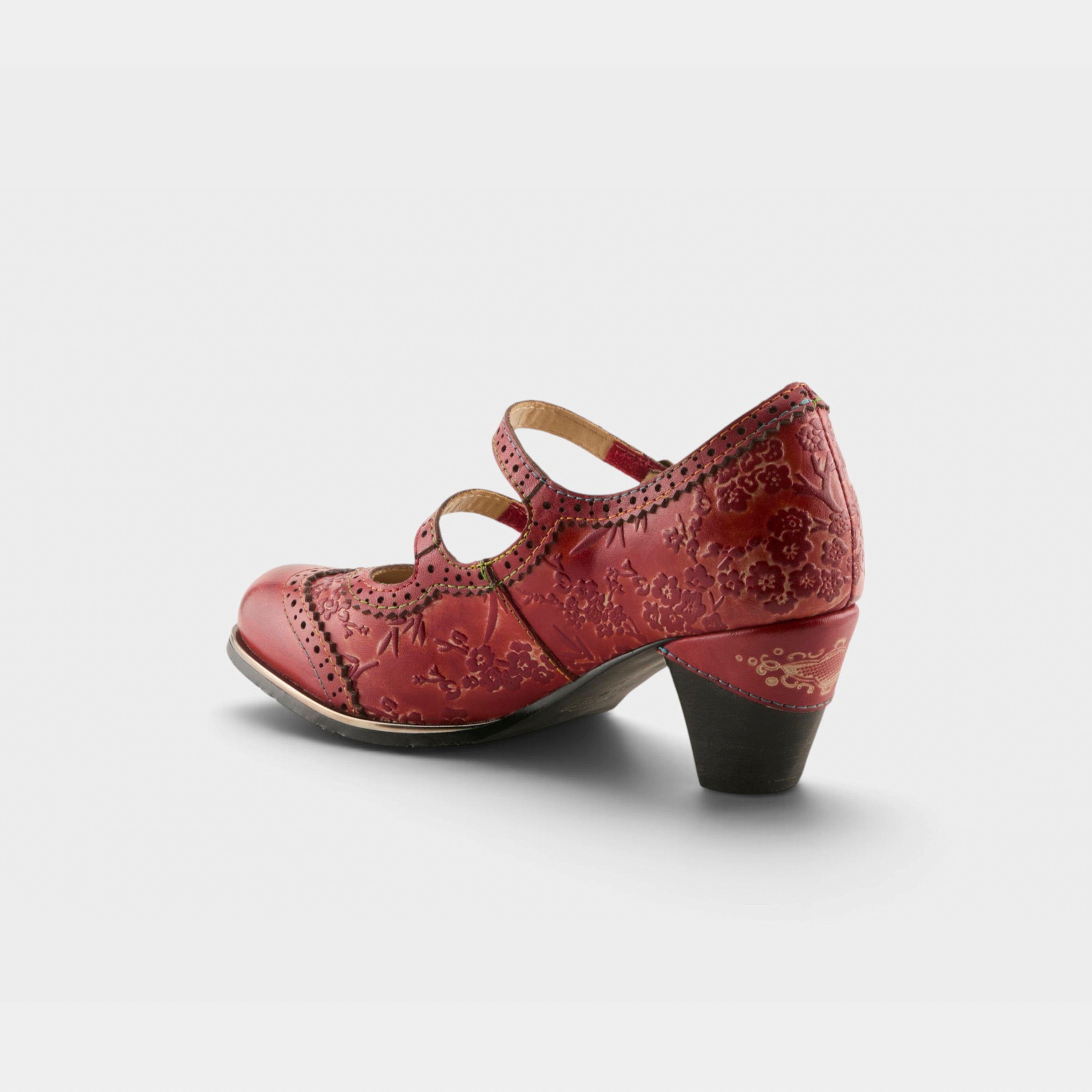 L'Artiste Gaviria shoes in Red, alternate angle view