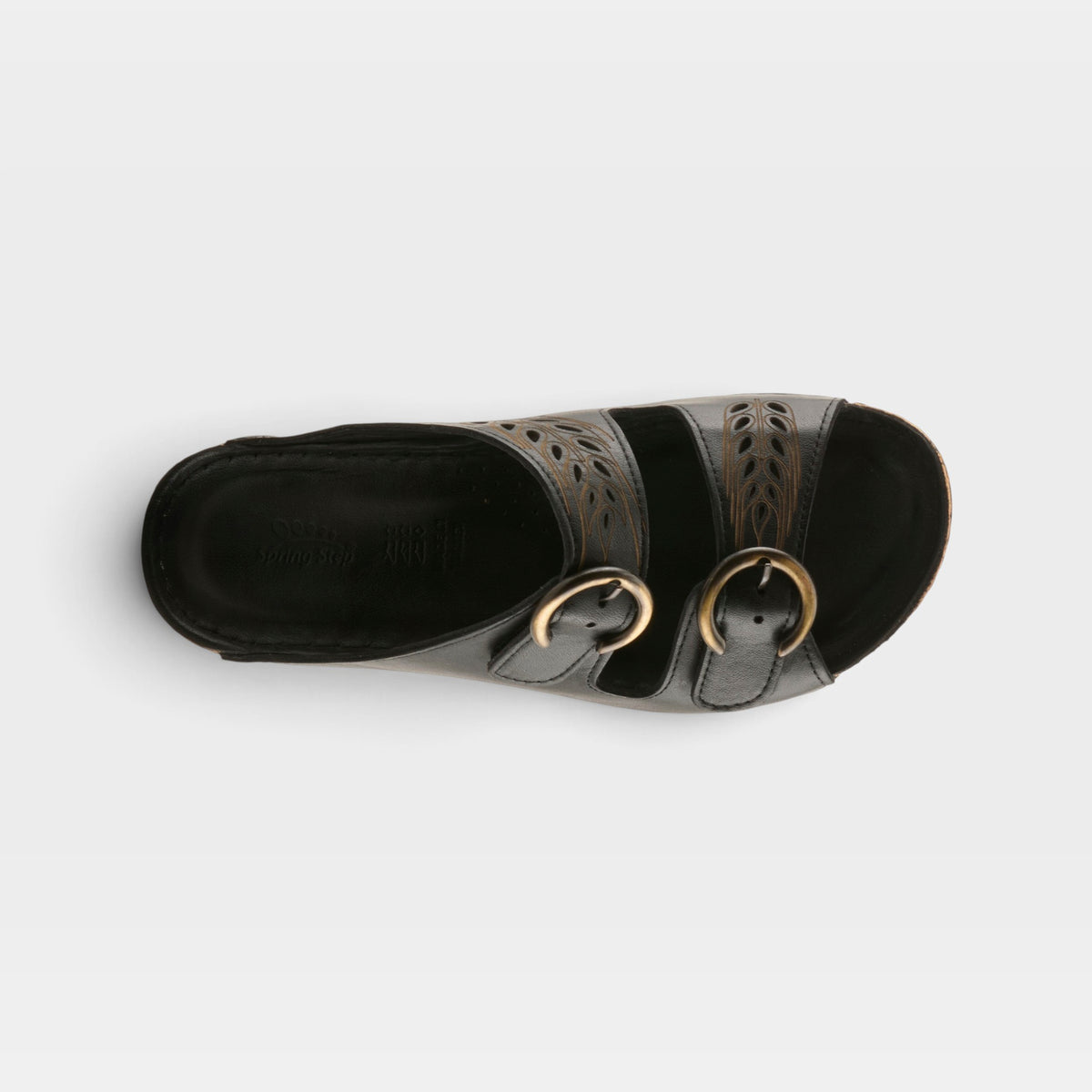 Spring Step Gelatia Black Sandal