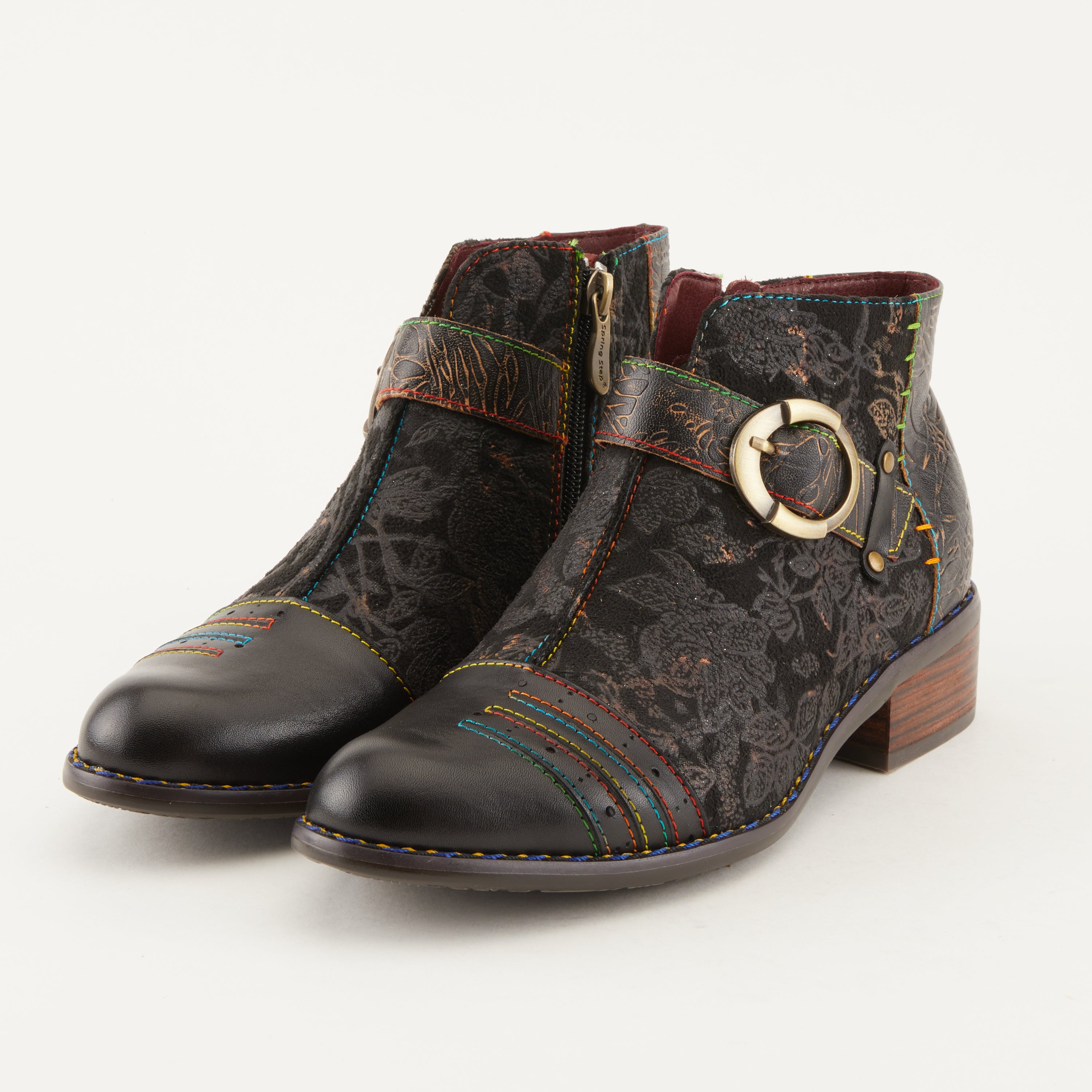 1B99 Dunnet Flower suede platform boots in Dark Brown | Dr