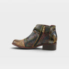 L'Artiste Georgiana-Scope boots in Olive Multi, side view
