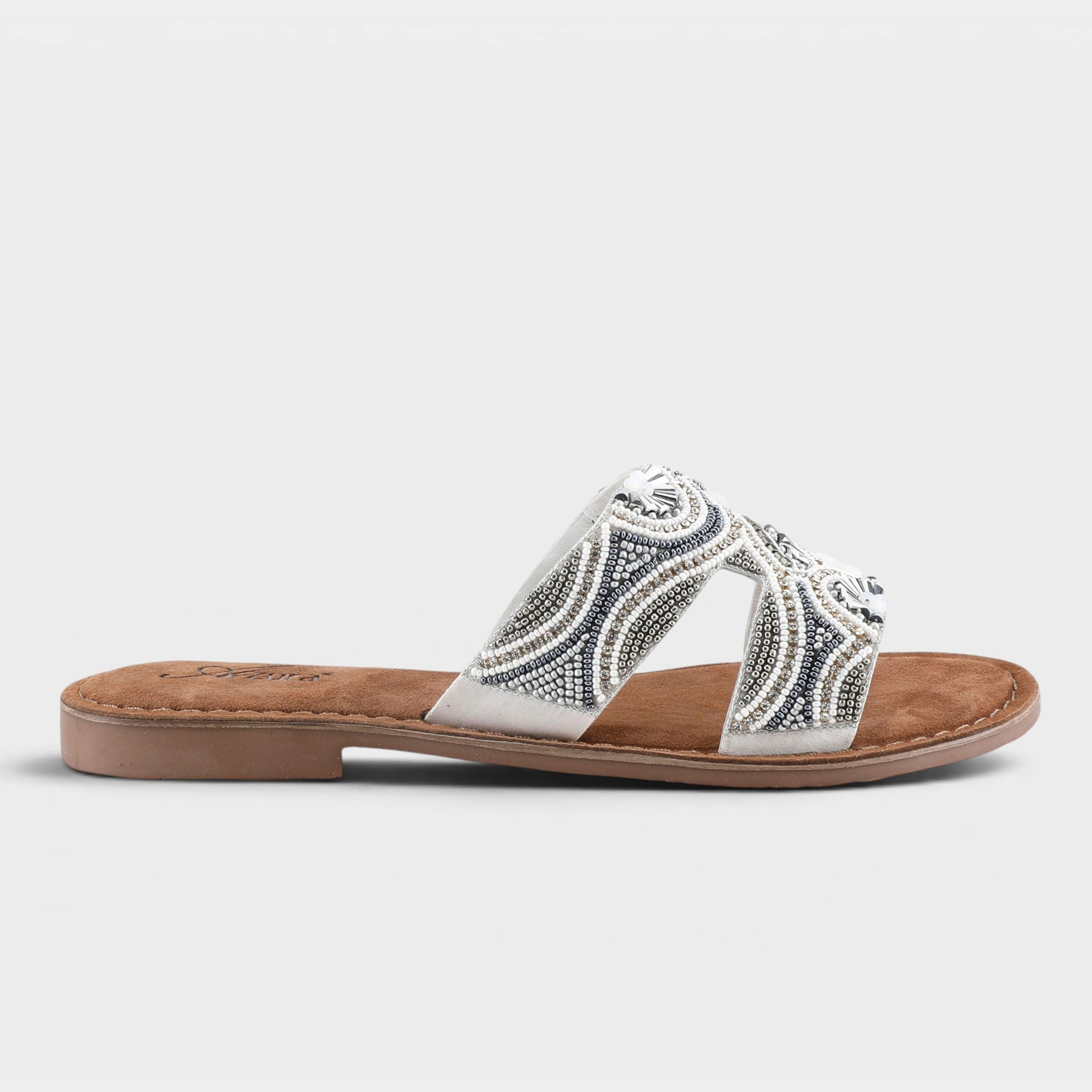 Azura Georgys White Multi Sandal