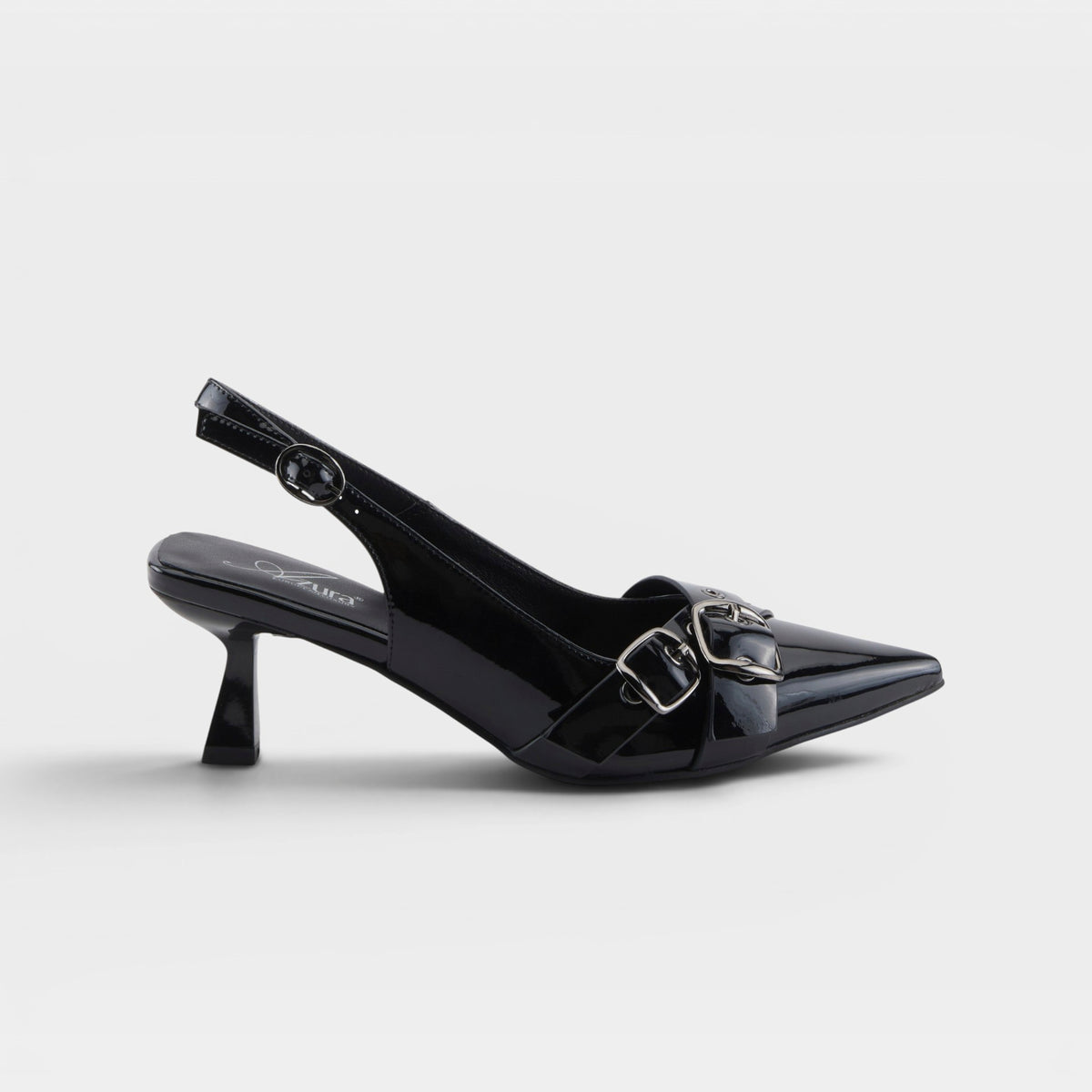 Azura Glistening Black Patent Shoe