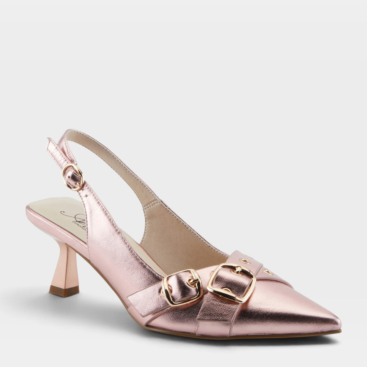 Azura Glistening Pink Metallic Shoe