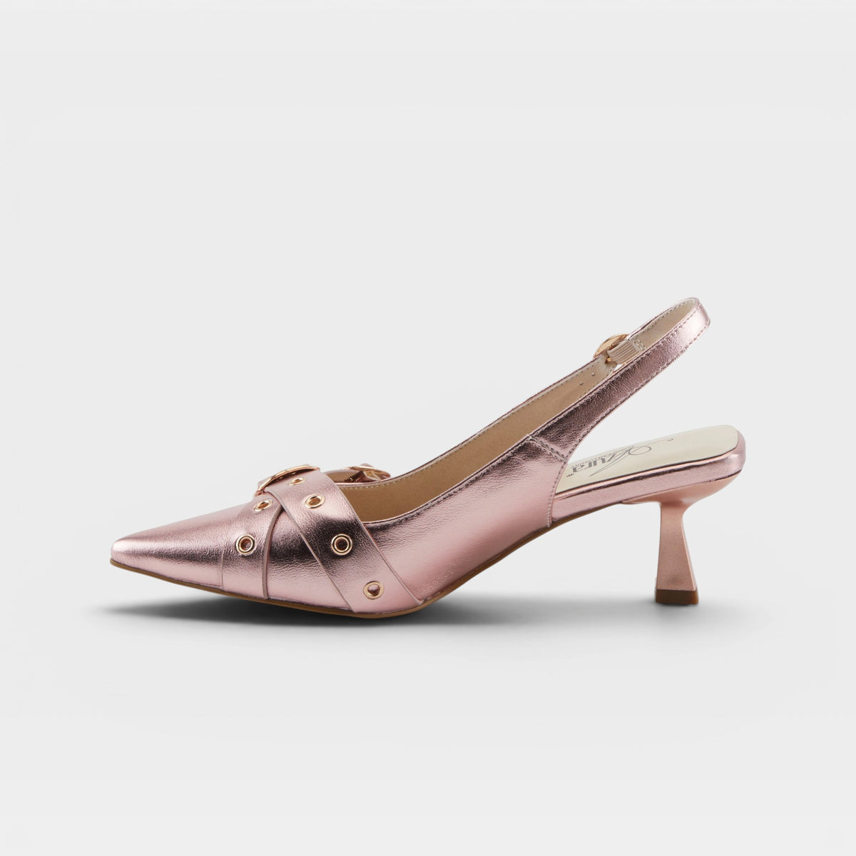 Azura Glistening Pink Metallic Shoe