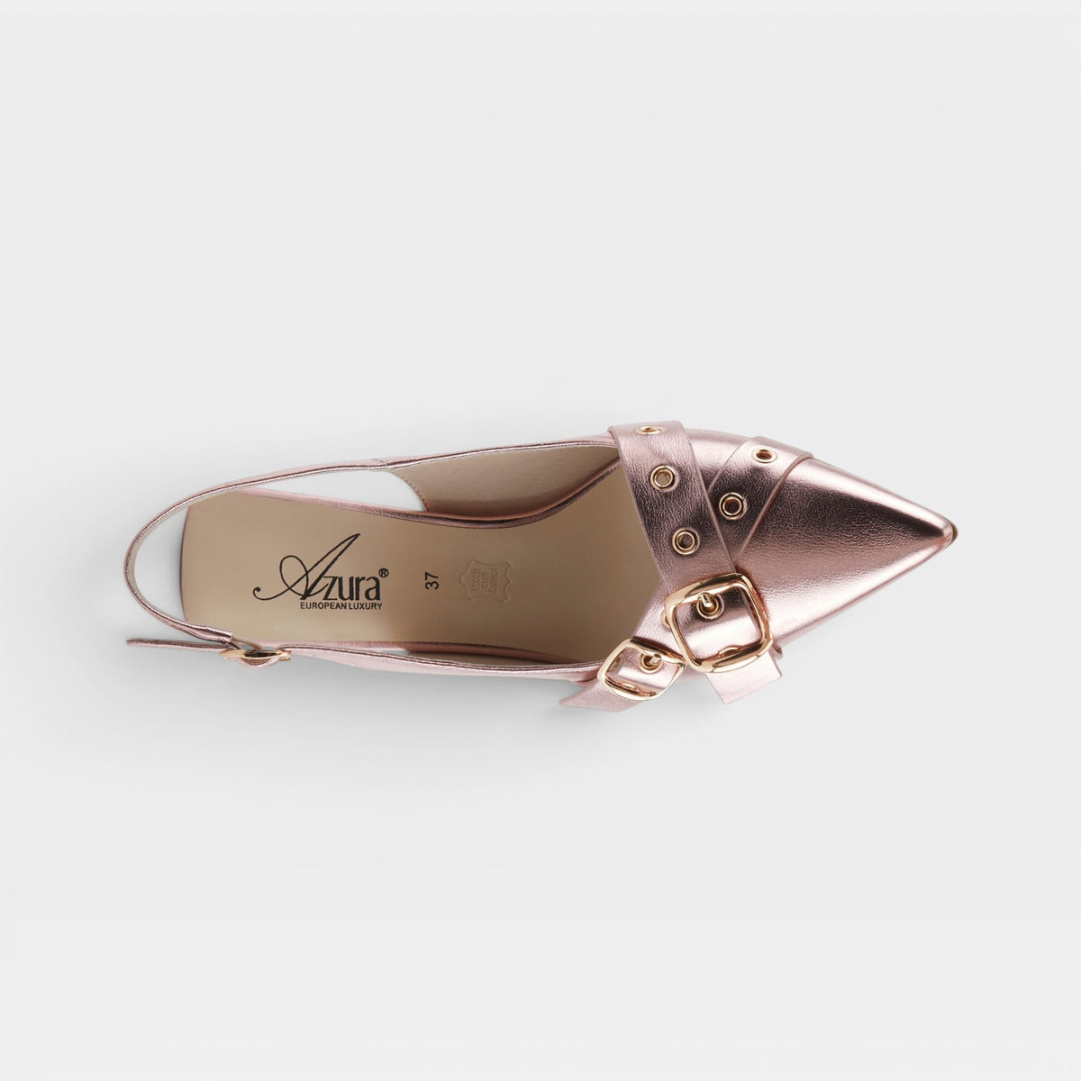 Azura Glistening Pink Metallic Shoe