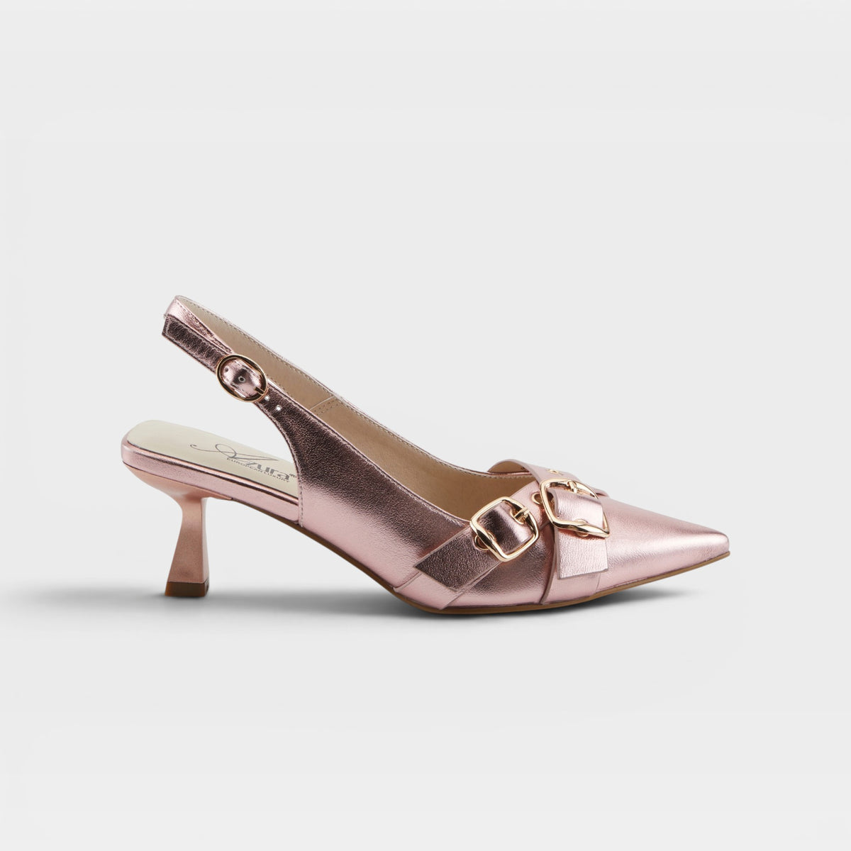 Azura Glistening Pink Metallic Shoe