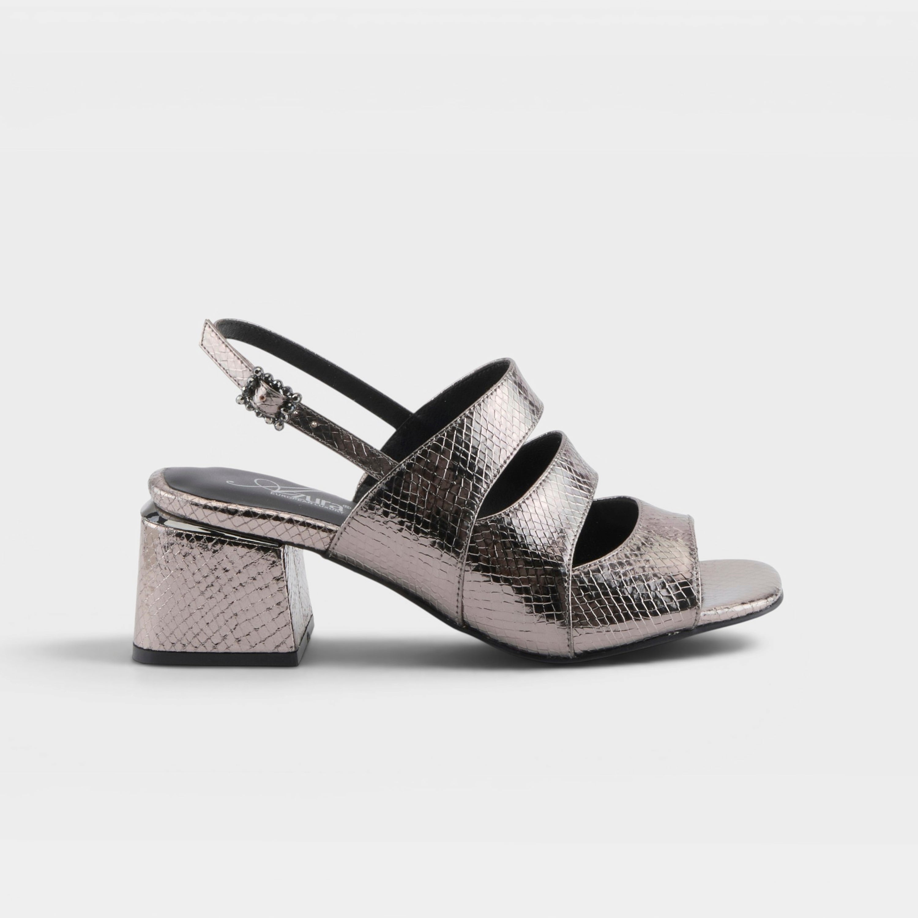 Azura Glittertwins Pewter Sandal