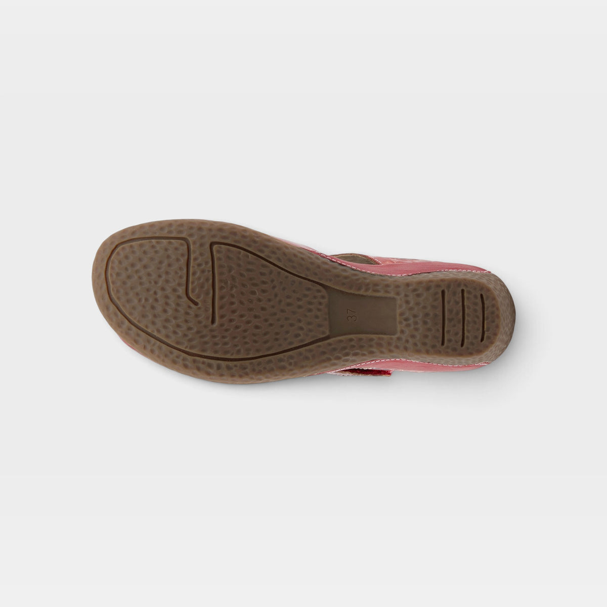 L'Artiste Gloss-Pansy shoes in Red, outsole view