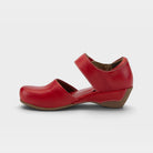 L'Artiste Gloss Mary Jane shoes in Red, side view