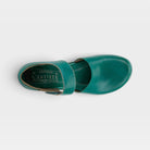 L'Artiste Gloss Mary Jane shoes in Turquoise, top view