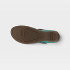 L'Artiste Gloss Mary Jane shoes in Turquoise, outsole view