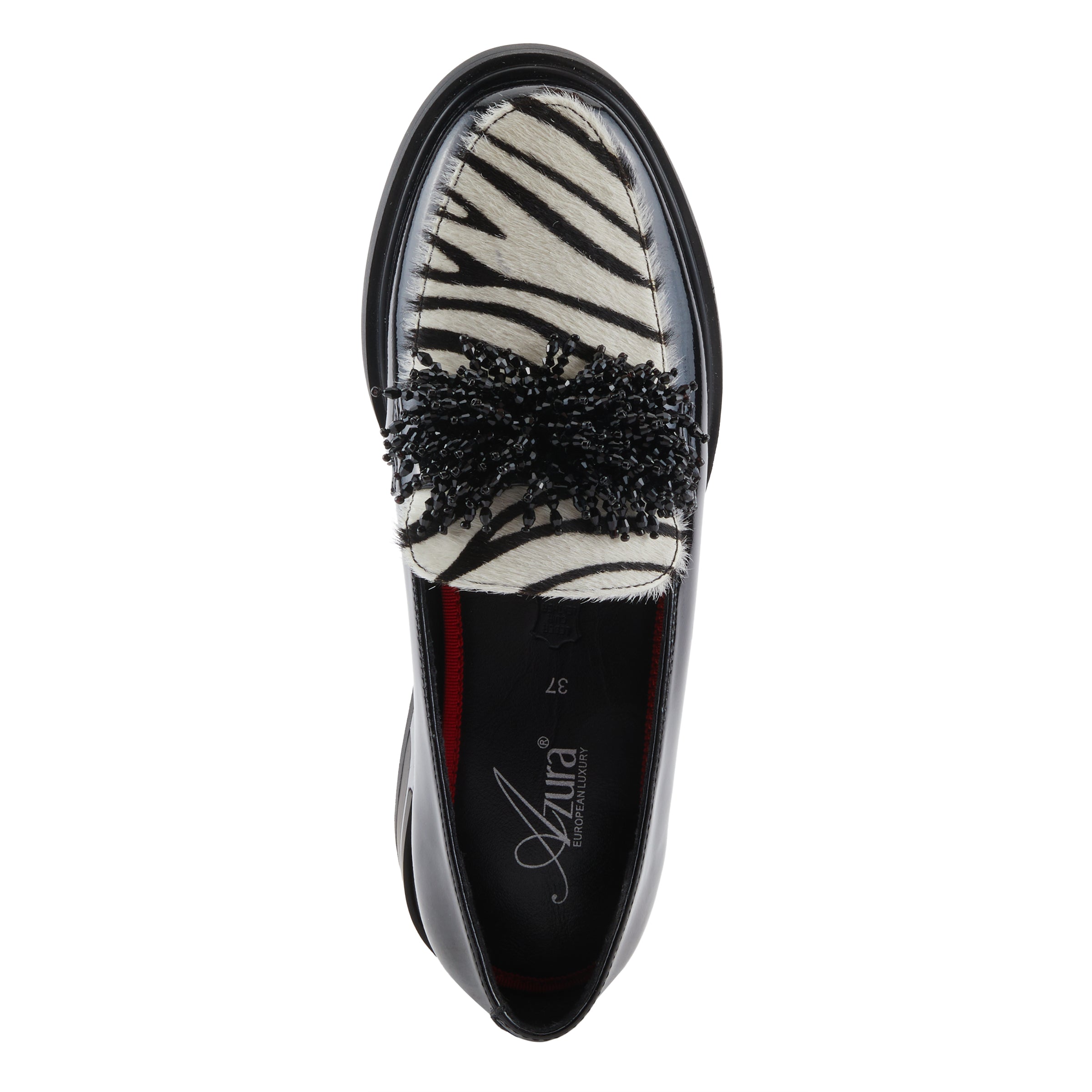 Black & Zebra Patent Loafers – Slip-On Shine – Spring Step Shoes