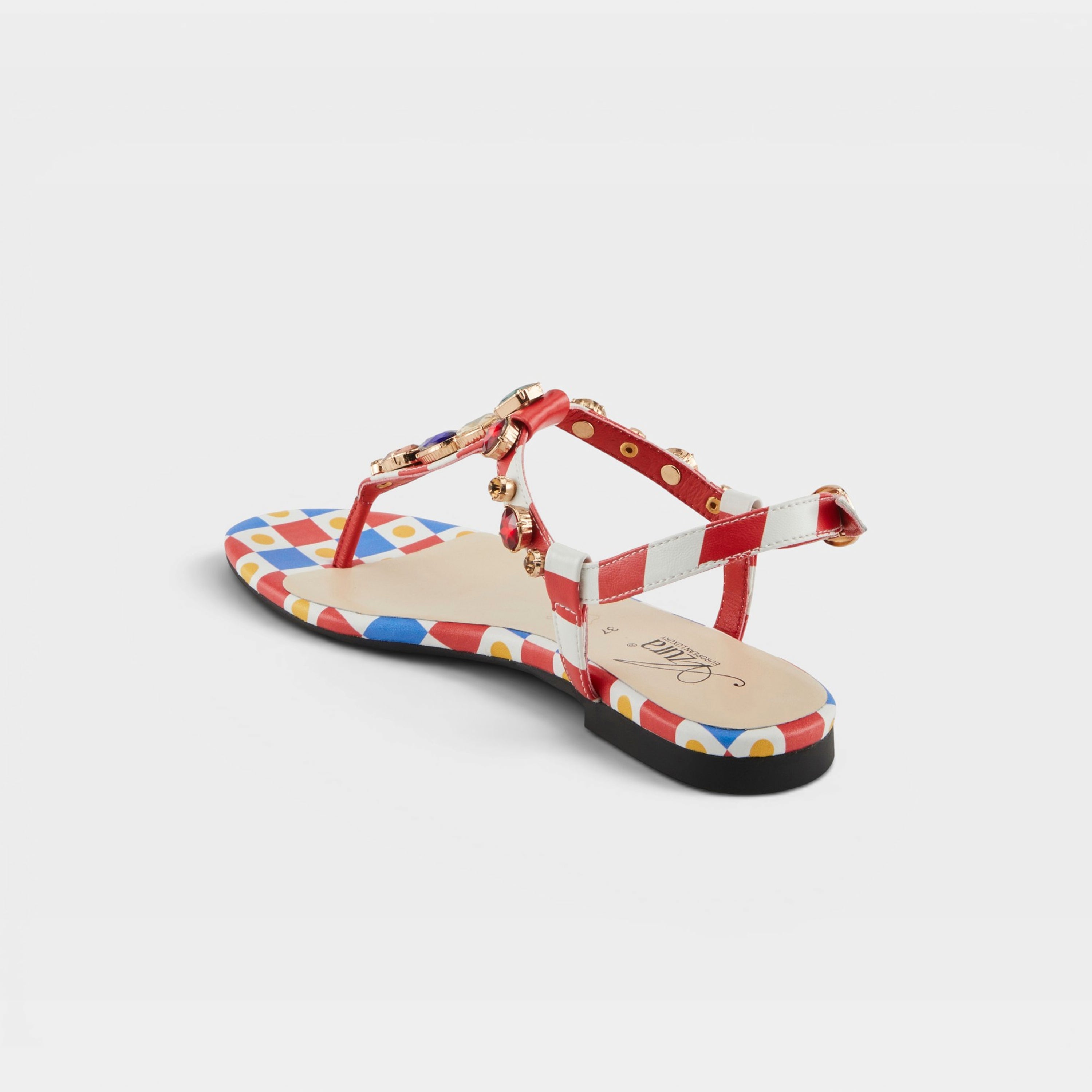 Azura Gozal Red Multi Sandal