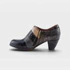 L'Artiste Graphic shoes in Black Metallic, side view
