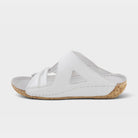 Spring Step Gretta White Slide Sandal