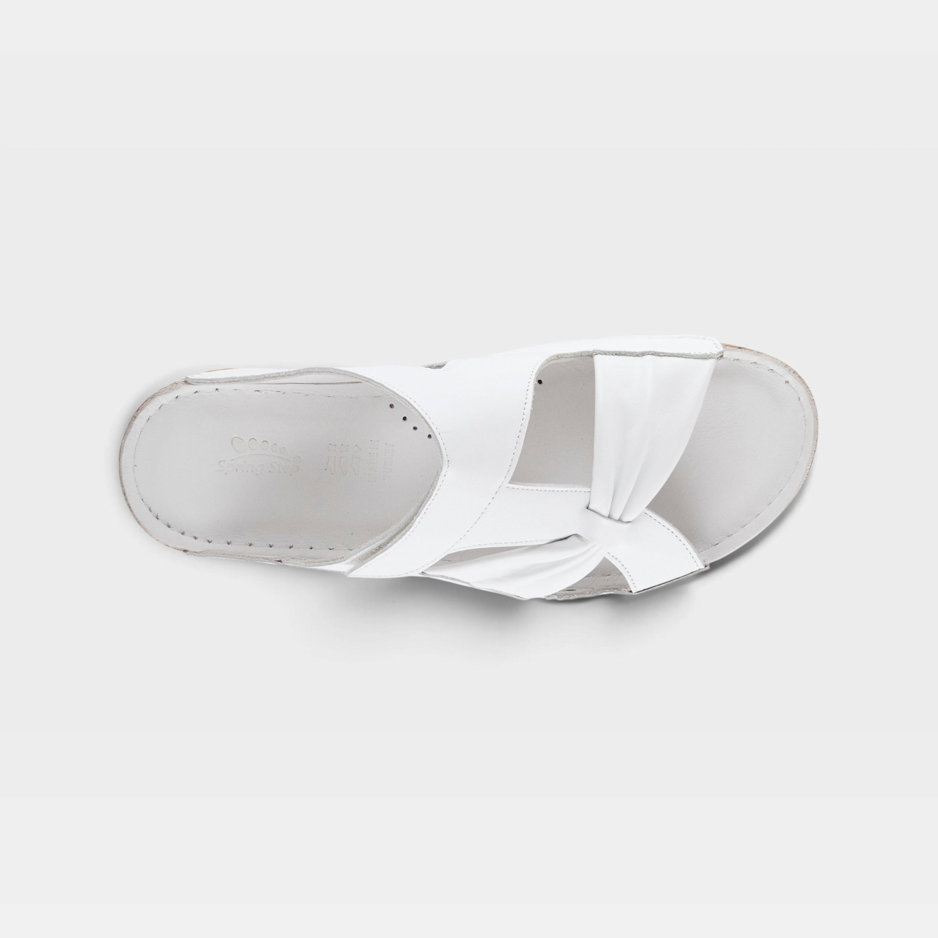 Spring Step Gretta White Slide Sandal