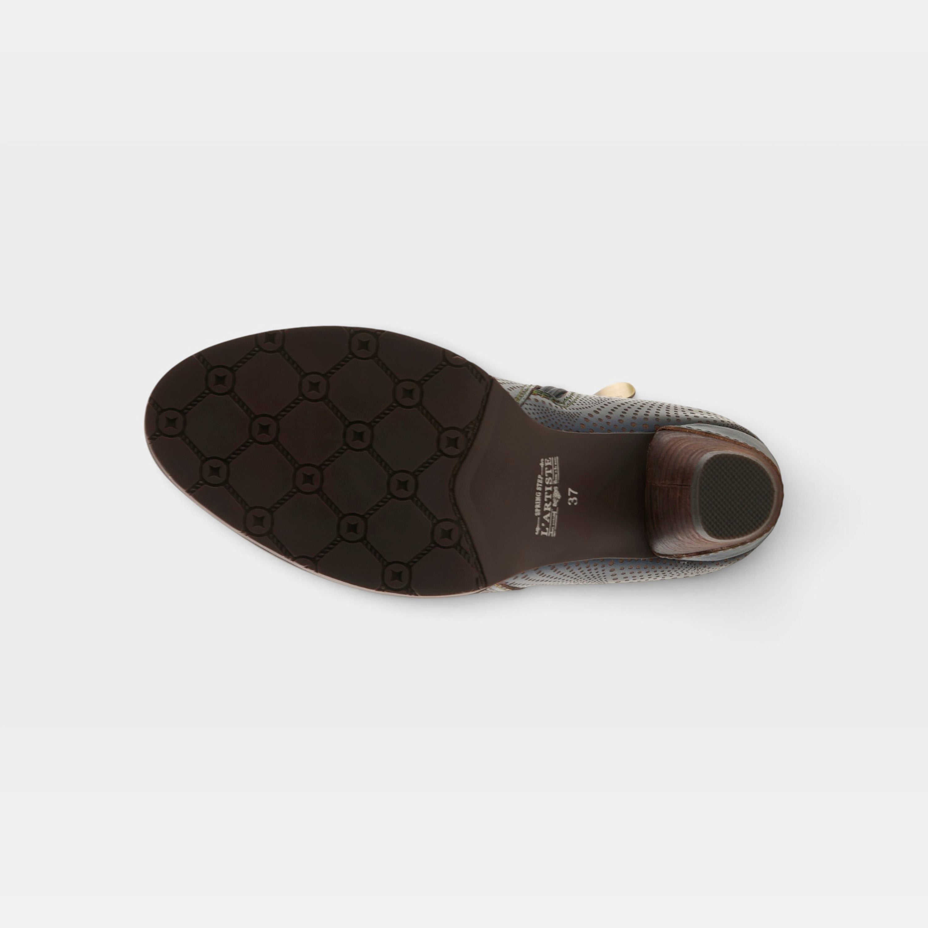 L'Artiste Guevara boots in Navy, outsole view