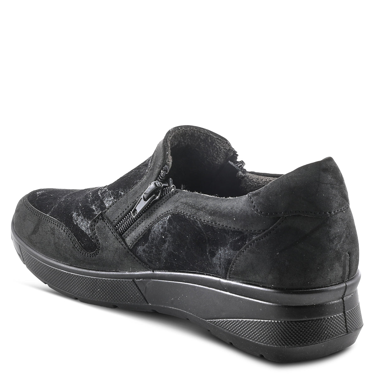 Flexus FLEXUS HABANERA ATHLETIC SLIP-ON SHOES comfort shoe in black with flexible sole