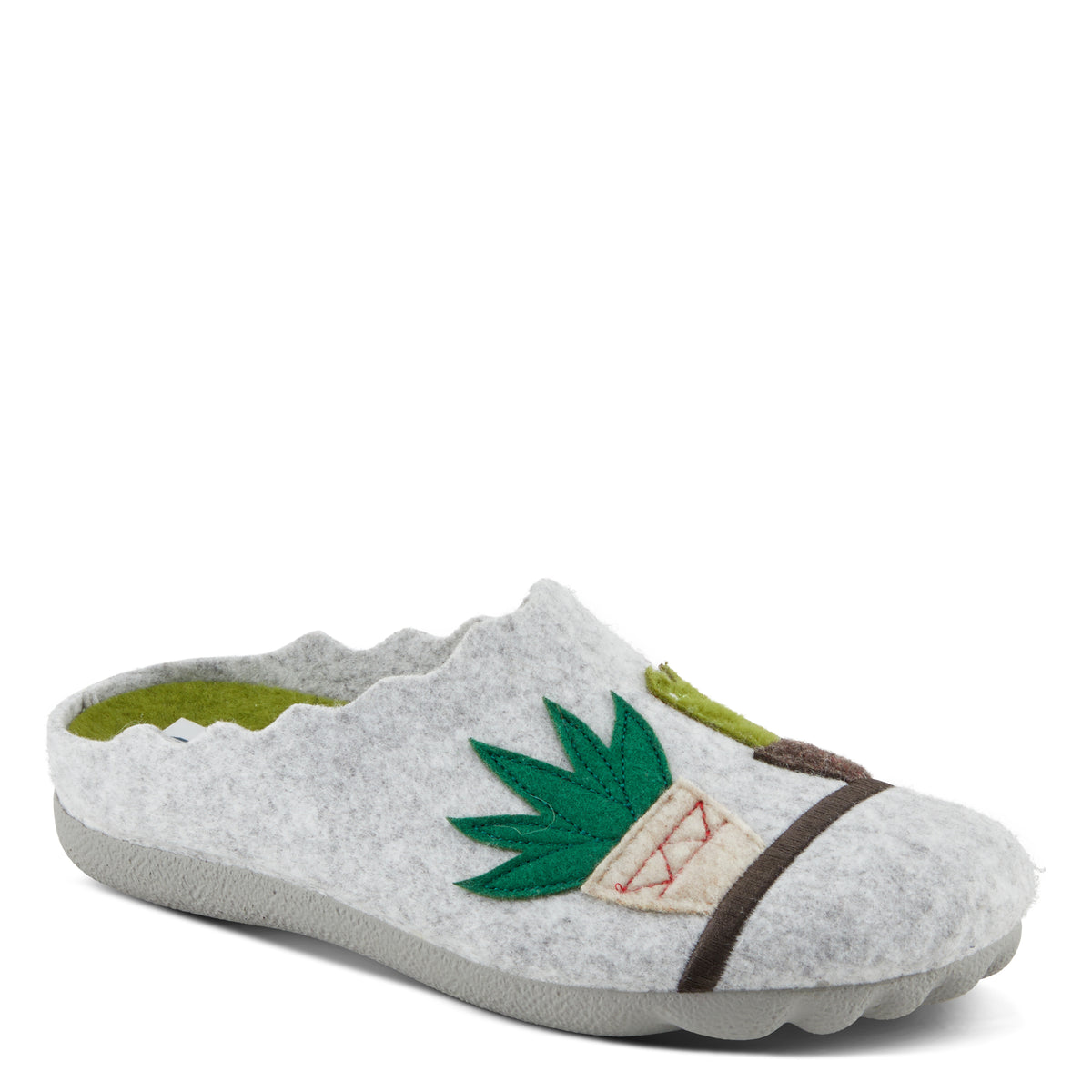 Flexus FLEXUS HAPPYCACTUS SLIPPERS comfort shoe in light grey with flexible sole