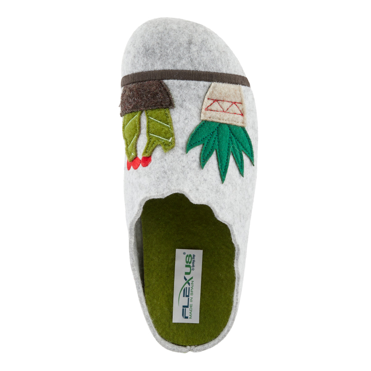 Flexus FLEXUS HAPPYCACTUS SLIPPERS comfort shoe in light grey with flexible sole
