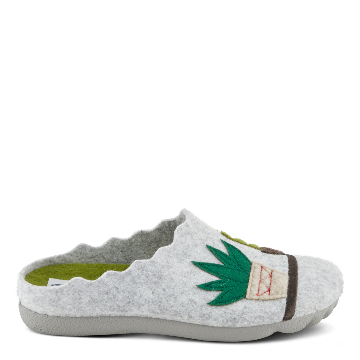 Flexus FLEXUS HAPPYCACTUS SLIPPERS comfort shoe in light grey with flexible sole