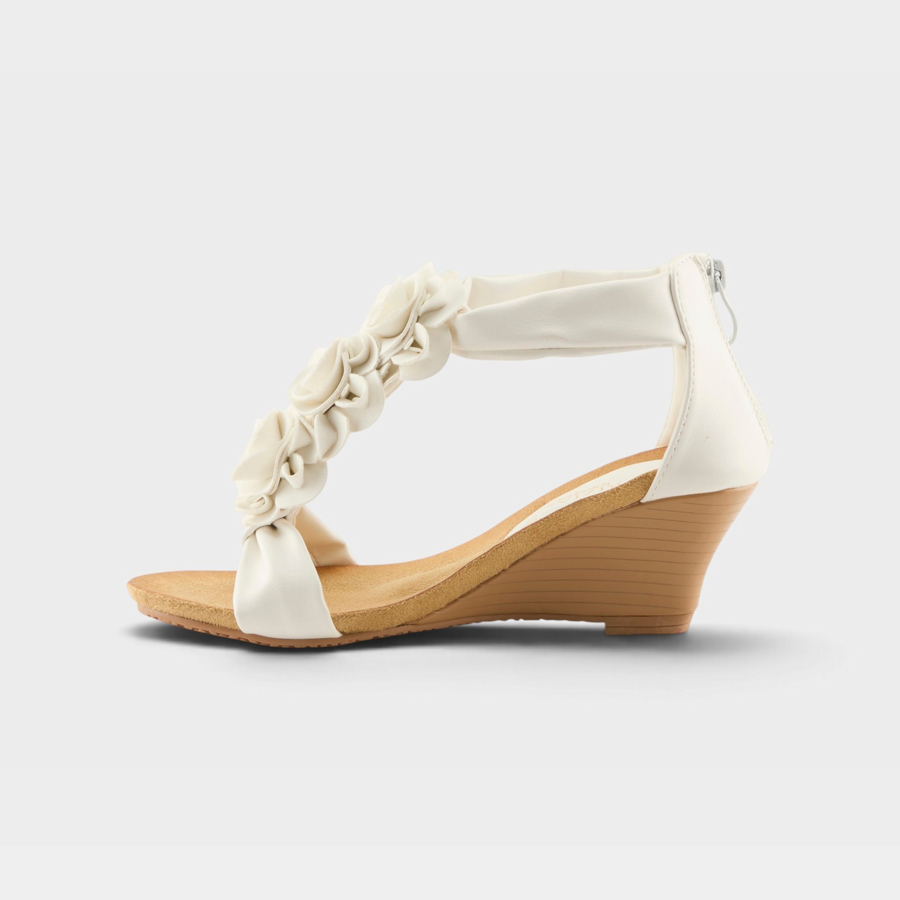 Patrizia Harlequin White Wedge Sandal