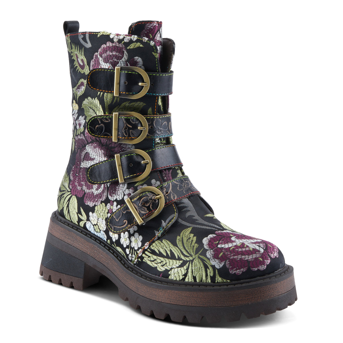 L'Artiste L'ARTISTE HARUKO BOOTS boot in black multi with handcrafted leather design