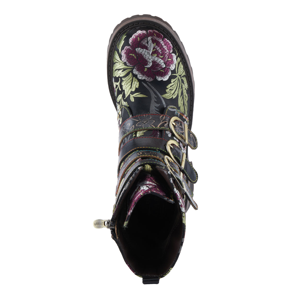 L'Artiste L'ARTISTE HARUKO BOOTS boot in black multi with handcrafted leather design