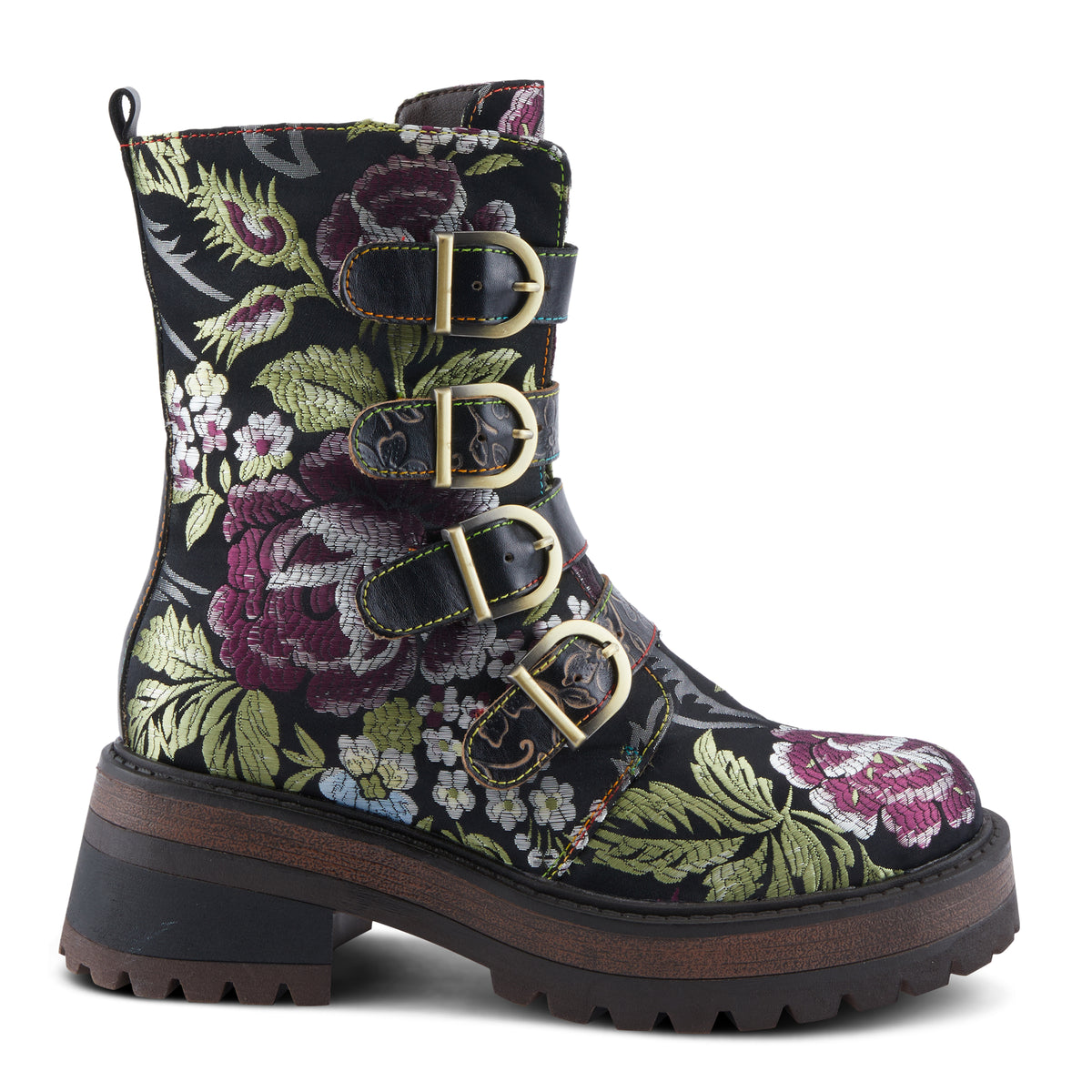 L'Artiste L'ARTISTE HARUKO BOOTS boot in black multi with handcrafted leather design