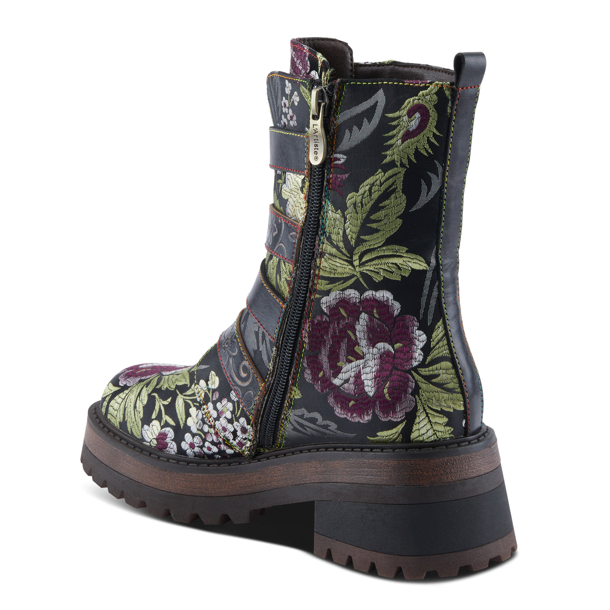 L'Artiste L'ARTISTE HARUKO BOOTS boot in black multi with handcrafted leather design