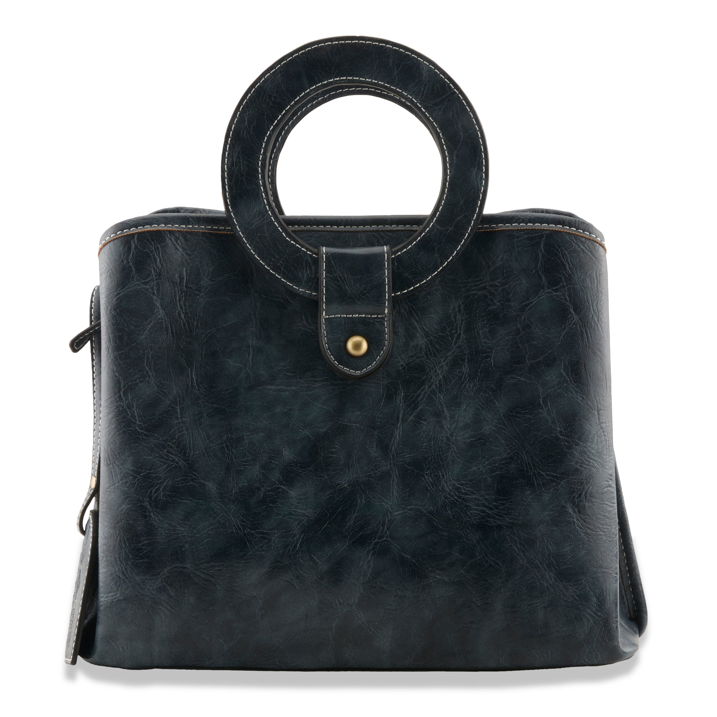 L'Artiste L'ARTISTE HB-SHIMMY HANDBAG shoe in black multi with handcrafted leather design