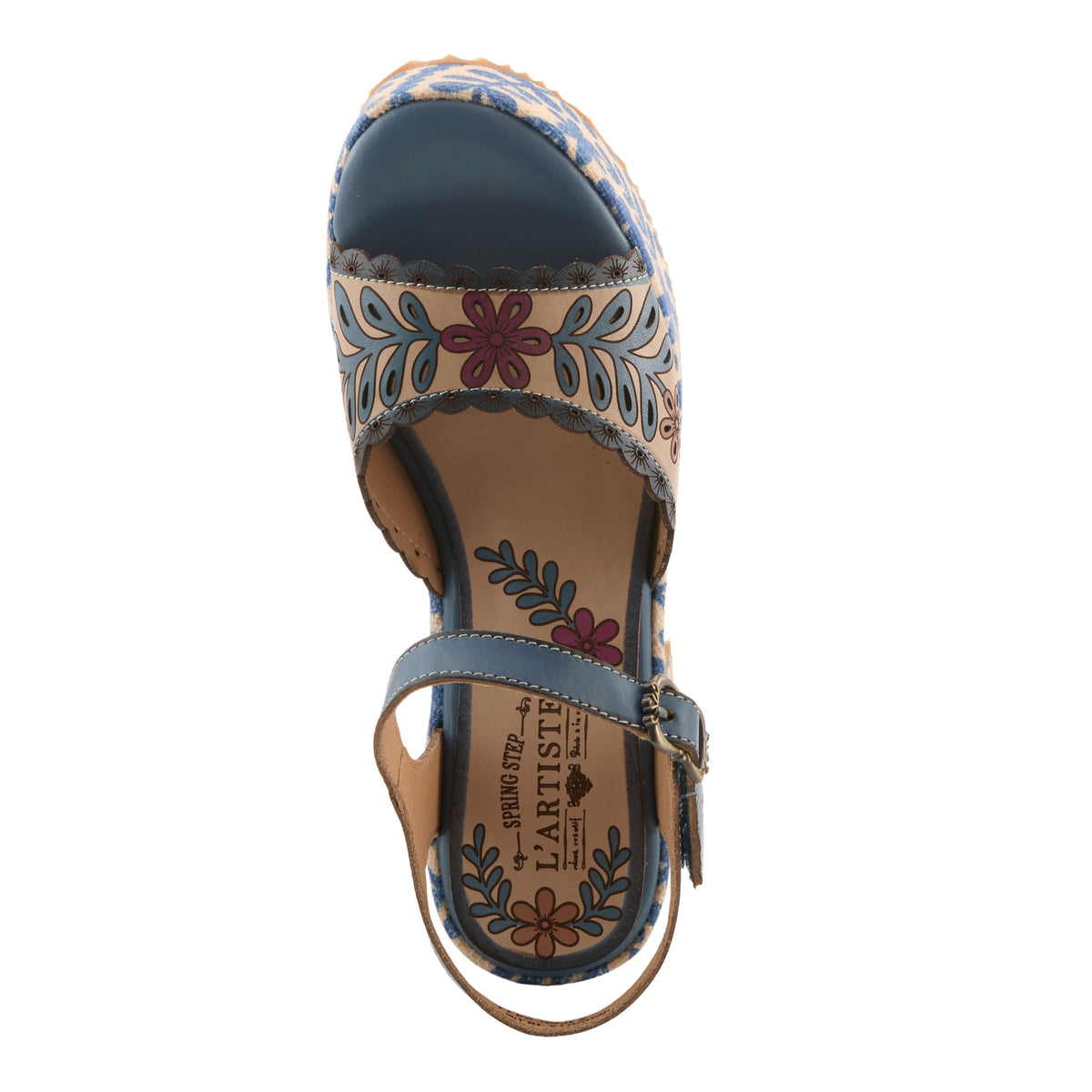 L'Artiste L'ARTISTE HENDRIX SANDALS sandal in blue multi with handcrafted leather design