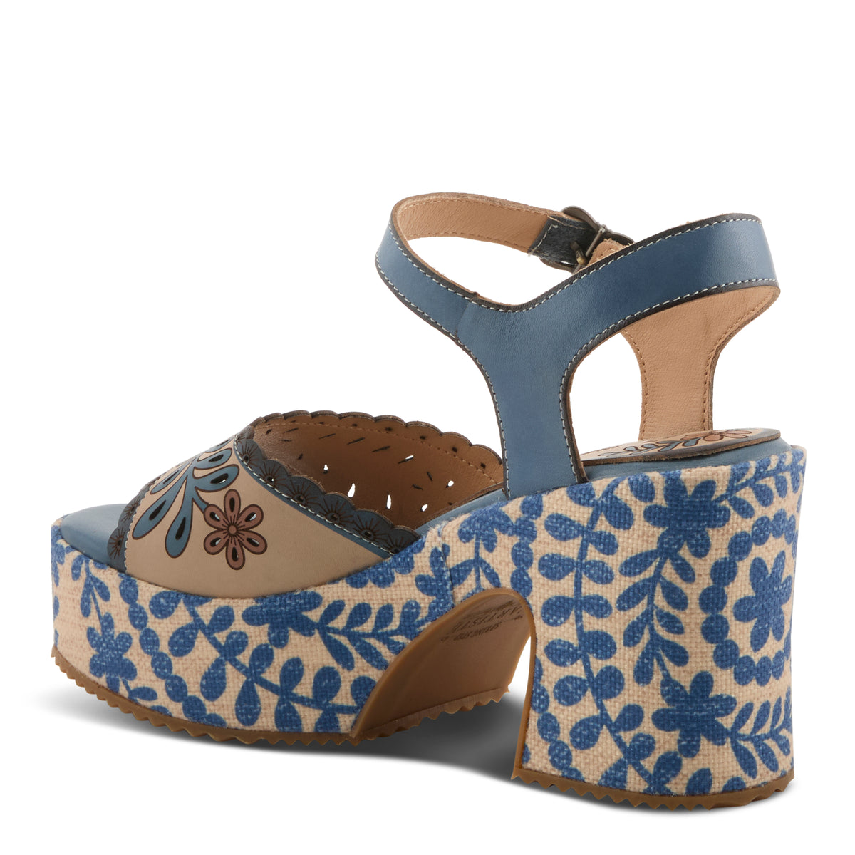 L'Artiste L'ARTISTE HENDRIX SANDALS sandal in blue multi with handcrafted leather design