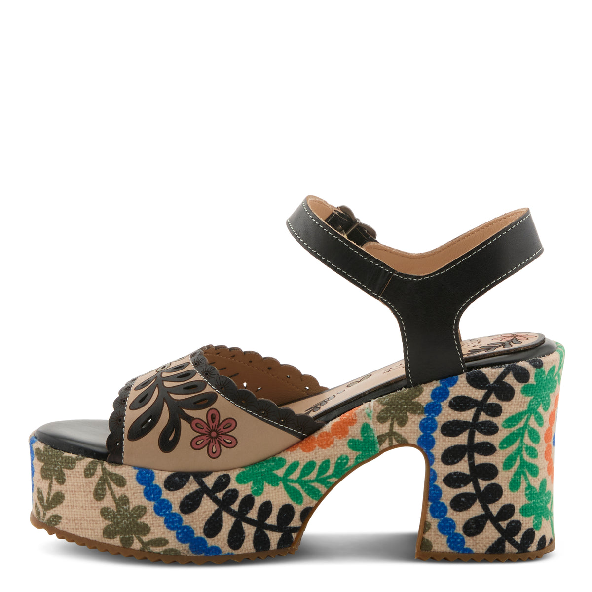 L'Artiste L'ARTISTE HENDRIX SANDALS sandal in blue multi with handcrafted leather design