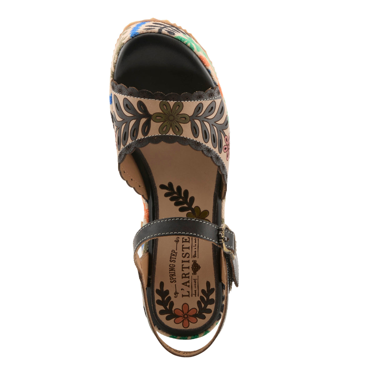 L'Artiste L'ARTISTE HENDRIX SANDALS sandal in black multi with handcrafted leather design