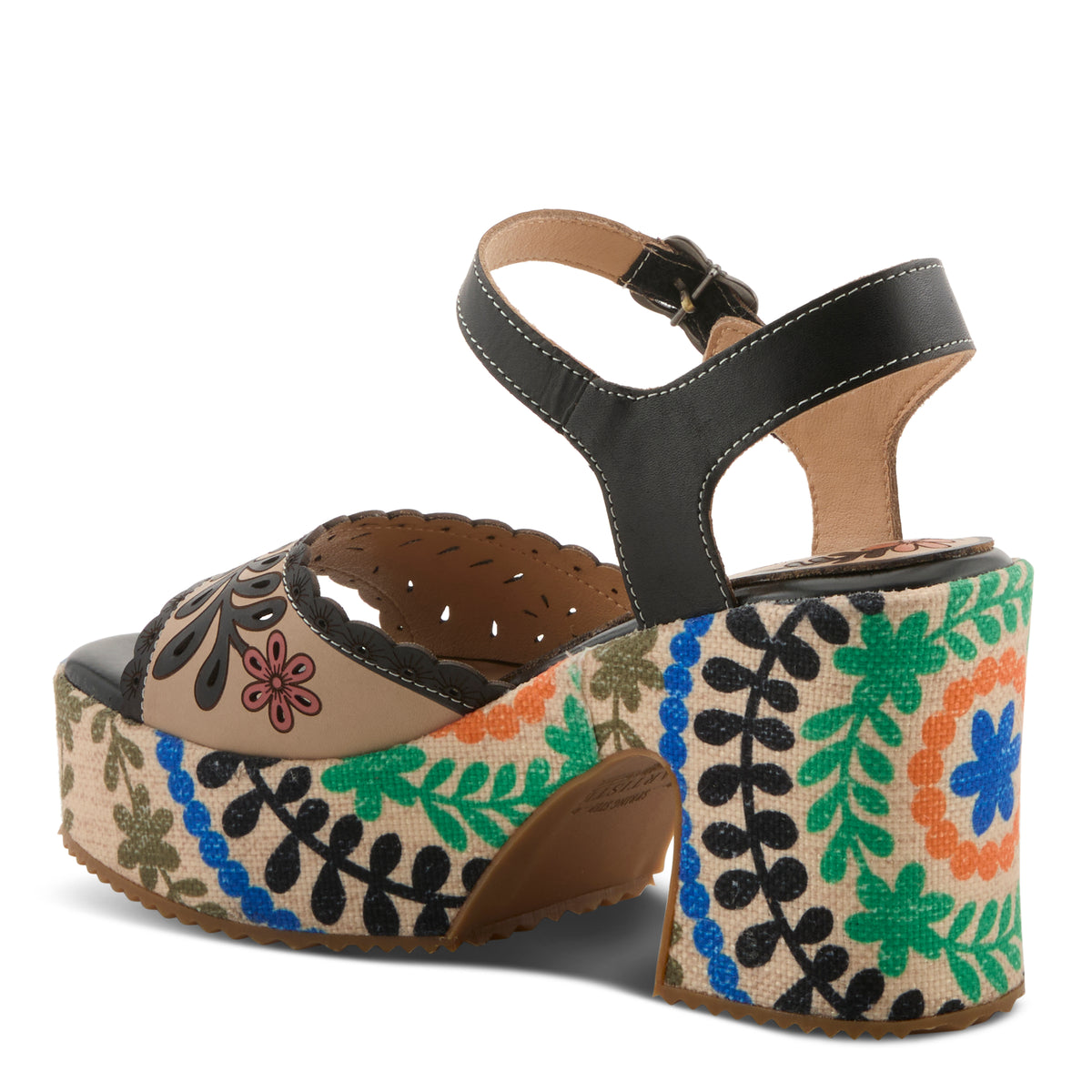 L'Artiste L'ARTISTE HENDRIX SANDALS sandal in black multi with handcrafted leather design
