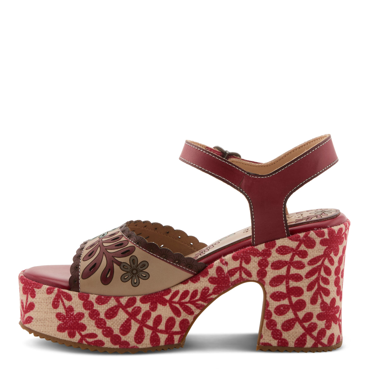 L'Artiste L'ARTISTE HENDRIX SANDALS sandal in red multi with handcrafted leather design