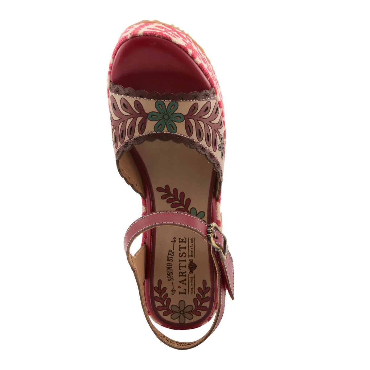 L'Artiste L'ARTISTE HENDRIX SANDALS sandal in red multi with handcrafted leather design