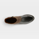 L'Artiste Herekitty-Leo boots in Black Multi, top view