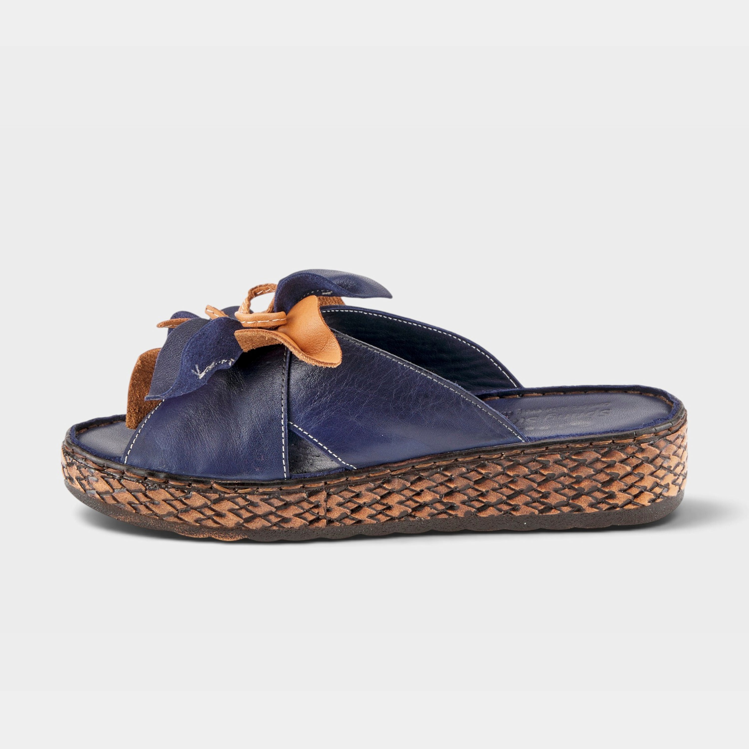 Spring Step Hilary Navy Slide Sandal