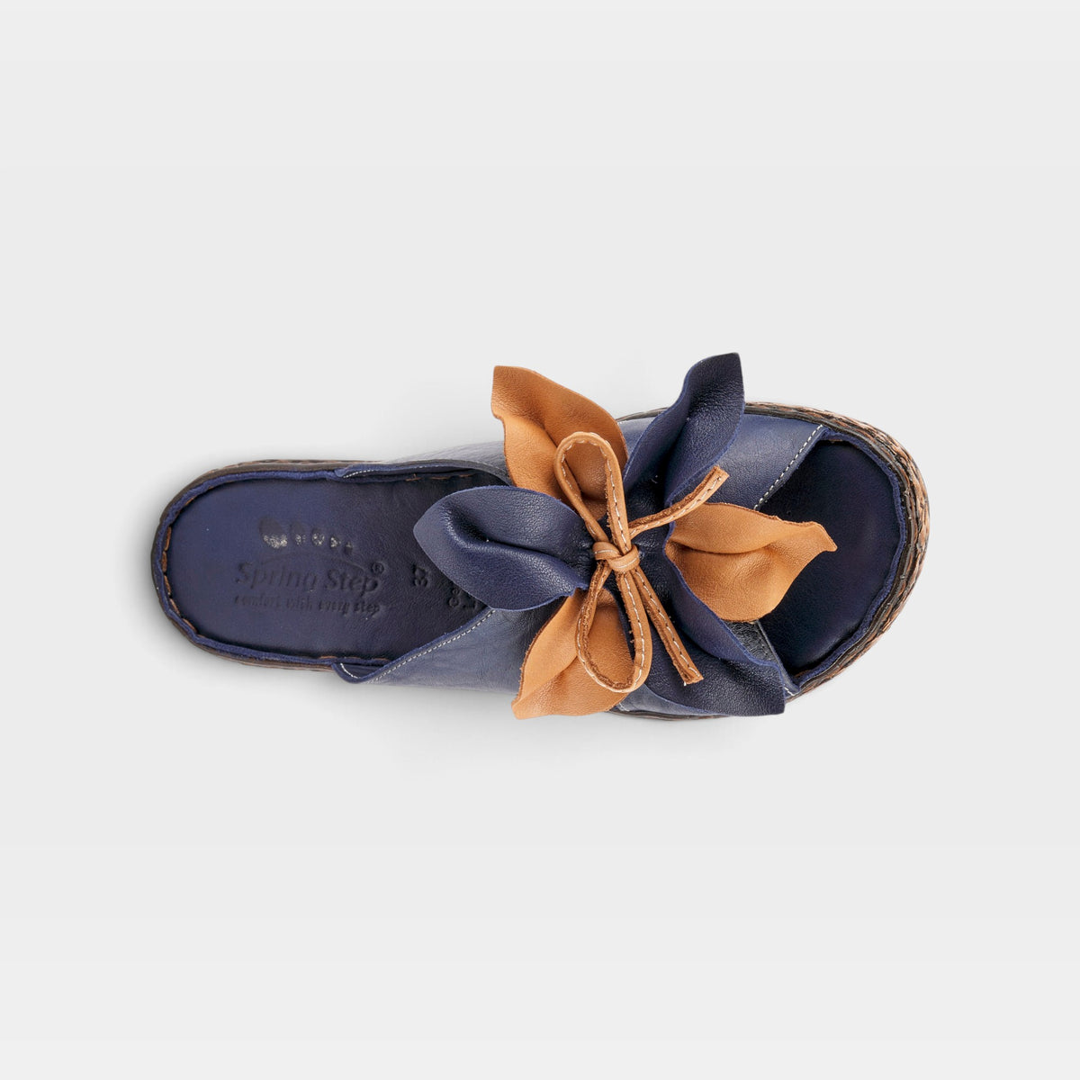 Spring Step Hilary Navy Slide Sandal
