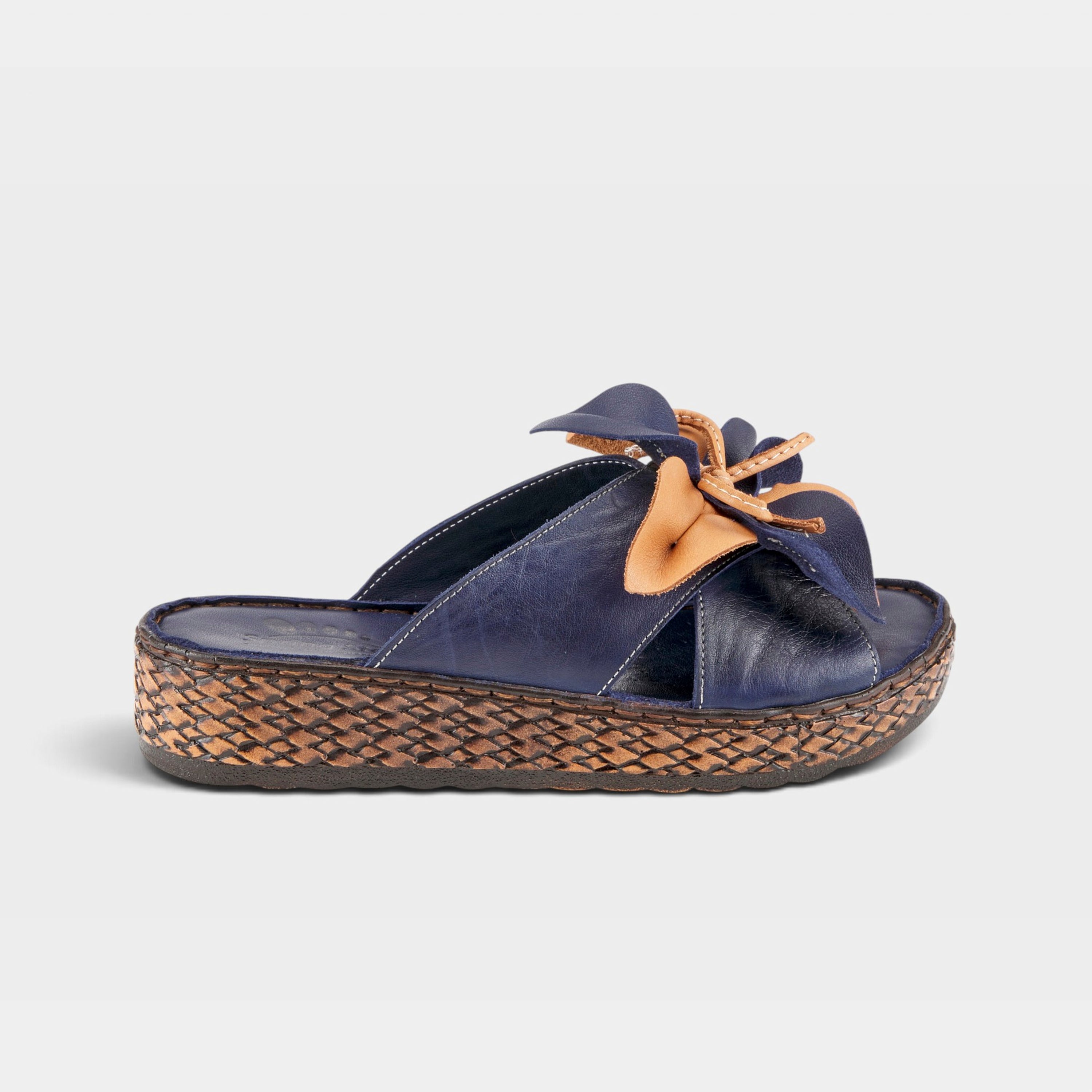 Spring Step Hilary Navy Slide Sandal